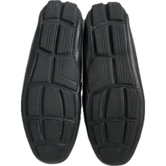 Saks Fifth Avenue Black Label Leather Moc Slip On Driving Loafer SZ 11 Old Money - Picture 11 of 11